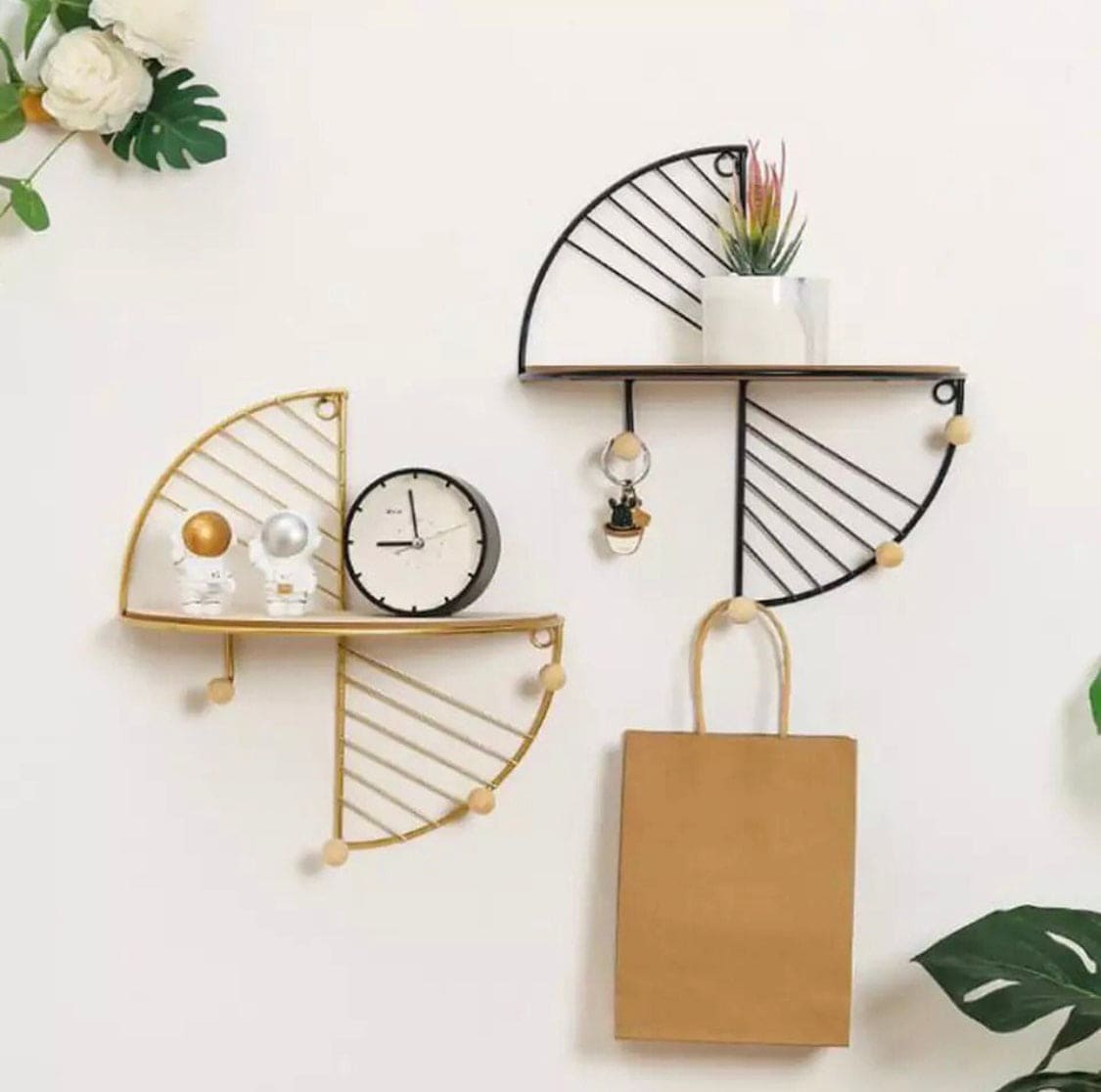 Nordic Iron Art Creative Wall Hanging Rack, Display Shelf Storage Rack, European Style Keychain Hook Wall Hanger Nordic Iron Art Creative Wall Hanging Rack, Display Shelf Storage Rack, European Style Keychain Hook Wall Hanger
